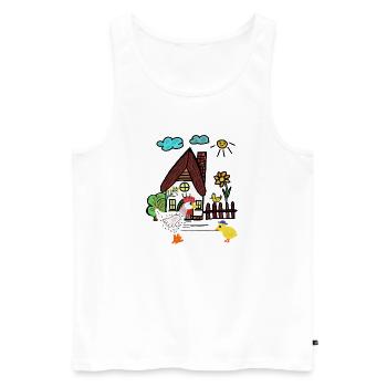 Farm Chicken Chick Chickens Kids - Men's Premium Organic Tank Top - white - Front - Michal (187cm)