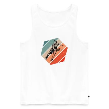 Pickleball Coach Gift for Pickleball Game Fans - Men's Premium Organic Tank Top - white - Front - Michal (187cm)
