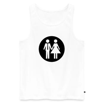 Couple Marriage Couple - Men's Premium Organic Tank Top - white - Front - AI Model Male 178 light (178cm)