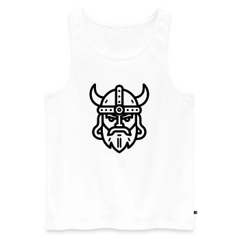 Wikinger - Männer Premium Bio Tank Top - Weiß - Vorne - AI Model Male 178 light (178cm)