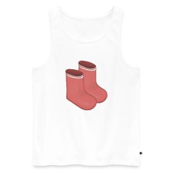 Red Retro Socks Duo - Débardeur bio Premium Homme - blanc - Devant - Michal (187cm)