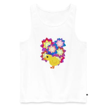 Colorful Mandala Duck Chick Chicken Kids - Men's Premium Organic Tank Top - white - Front - Michal (187cm)