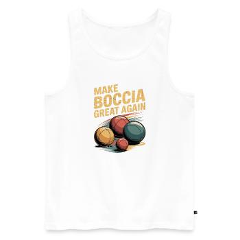 An ideal design for any bocce player who wants to play bowls. - Men's Premium Organic Tank Top - white - Front - Michal (187cm)