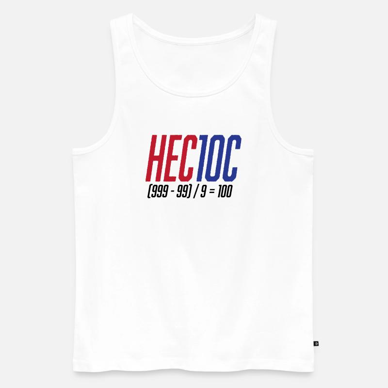 Hectoc Mental Arithmetic Game, Math - Men's Premium Organic Tank Top - white