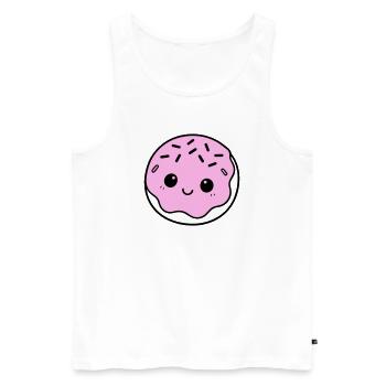 Donut Cute - Männer Premium Bio Tank Top - Weiß - Vorne - AI Model Male 178 light (178cm)