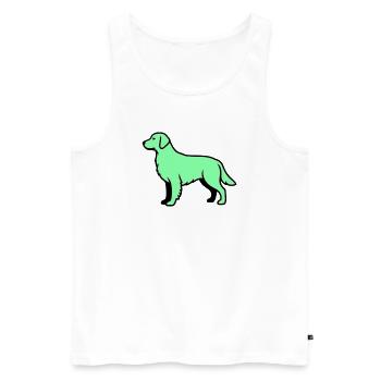 Labrador Retriever Silhouette - Männer Premium Bio Tank Top - Weiß - Vorne - Michal (187cm)