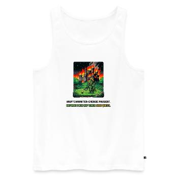 Side Quest Pause Gaming Spruch - Männer Premium Bio Tank Top - Weiß - Vorne - AI Model Male 178 light (178cm)