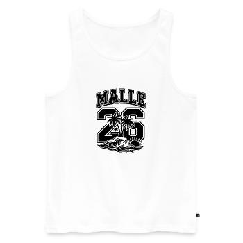 Malle 26 Trikot 2026 Mallorca - Männer Premium Bio Tank Top - Weiß - Vorne - Michal (187cm)