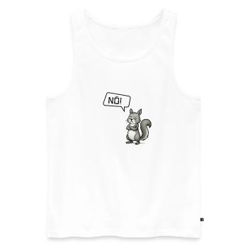 Nö! Eichhörnchen – Kleiner Sturkopf im Wald - Männer Premium Bio Tank Top - Weiß - Vorne - AI Model Male 178 light (178cm)