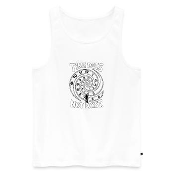 Time Does Not Exist Zeitblindheit - Männer Premium Bio Tank Top - Weiß - Vorne - AI Model Male 178 light (178cm)