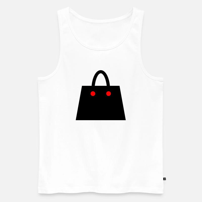 Handtasche - Männer Premium Bio Tank Top - Weiß