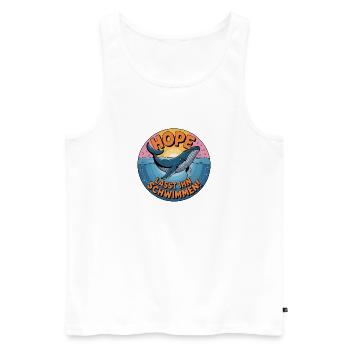Hope/ Timmy der Wal in der Ostsee - Männer Premium Bio Tank Top - Weiß - Vorne - AI Model Male 178 light (178cm)
