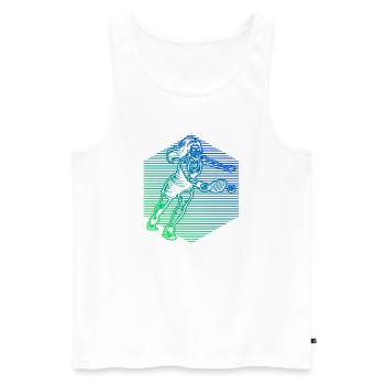 Entraîneur de pickleball pour joueurs de pickleball Fans - Débardeur bio Premium Homme - blanc - Devant - Michal (187cm)