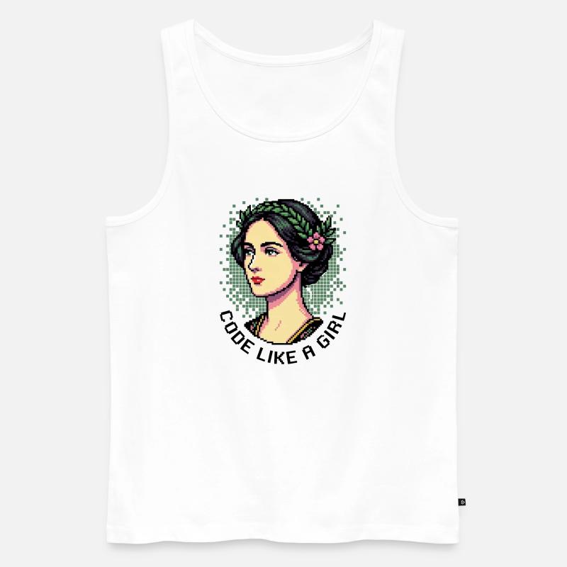 Ada Lovelace: Code wie ein Mädchen - Männer Premium Bio Tank Top - Weiß