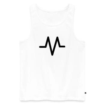 battement de coeur - Débardeur bio Premium Homme - blanc - Devant - AI Model Male 178 light (178cm)