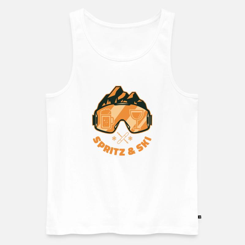 Spritz & Ski – Après‑Ski Winter Spritz - Männer Premium Bio Tank Top - Weiß