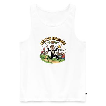 Letzte Ausfahrt JGA Endbaustelle Ehe - Männer Premium Bio Tank Top - Weiß - Vorne - Michal (187cm)