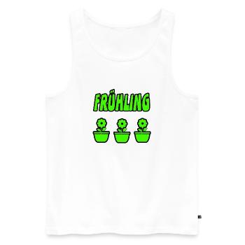 Frühling - Männer Premium Bio Tank Top - Weiß - Vorne - Michal (187cm)