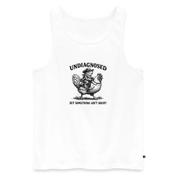 Not diagnosed, but something is wrong - Men's Premium Organic Tank Top - white - Front - Michal (187cm)