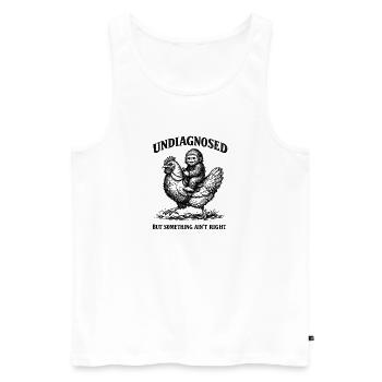 Not diagnosed, but something is wrong - Men's Premium Organic Tank Top - white - Front - Michal (187cm)