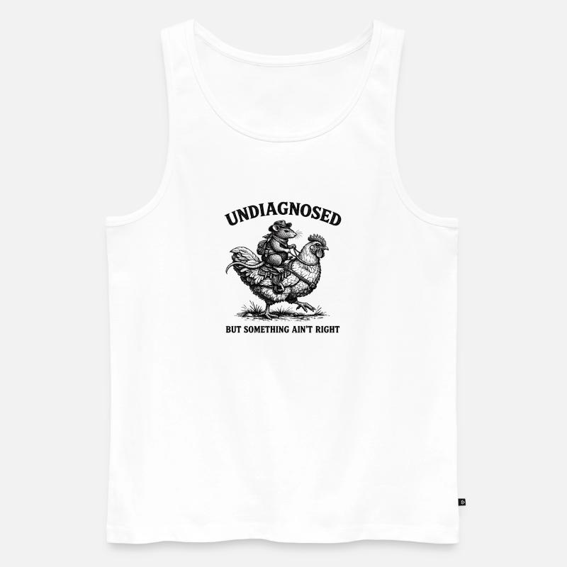 Niet gediagnosticeerd, maar er is iets mis - Mannen Premium Bio Tanktop - wit