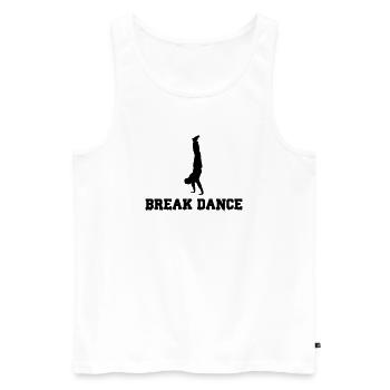 break dance - Men's Premium Organic Tank Top - white - Front - AI Model Male 178 light (178cm)