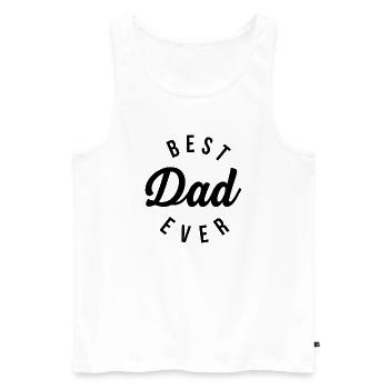 Best Dad Ever 2026 Geschenk Papa - Männer Premium Bio Tank Top - Weiß - Vorne - AI Model Male 178 light (178cm)