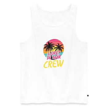 Lloret De Mar Crew - Men's Premium Organic Tank Top - white - Front - Michal (187cm)