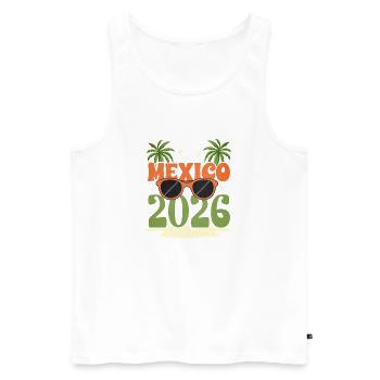 Mexico 2026 - Men's Premium Organic Tank Top - white - Front - Michal (187cm)