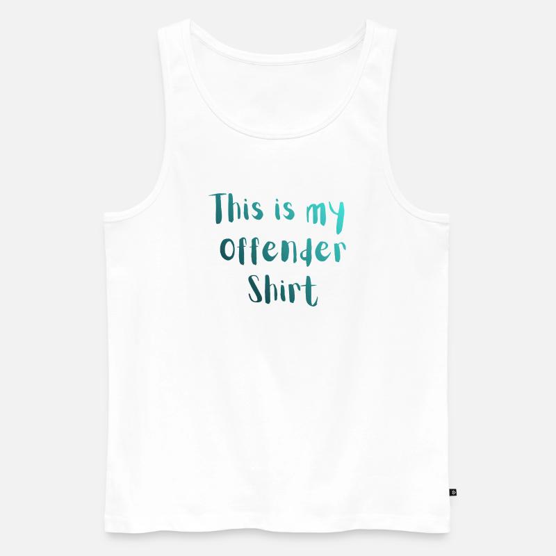 Das ist mein Straftäter-Hemd - Männer Premium Bio Tank Top - Weiß