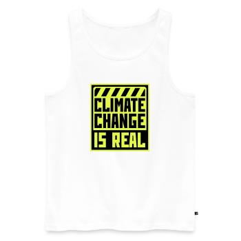 Climate Change Is Real Climate Change Science - Men's Premium Organic Tank Top - white - Front - AI Model Male 178 light (178cm)