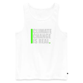 Climate Change Is Real Climate Change Science - Men's Premium Organic Tank Top - white - Front - AI Model Male 178 light (178cm)