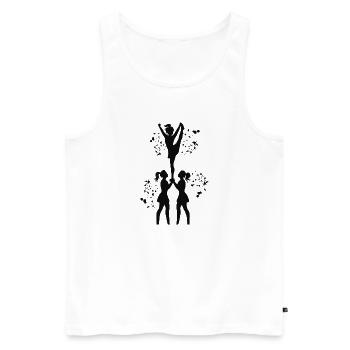 Cheerpom pom girls Mom Cheerleading - Débardeur bio Premium Homme - blanc - Devant - Michal (187cm)