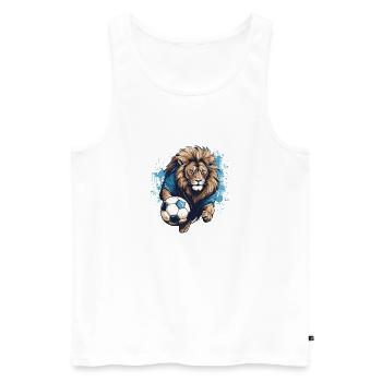 Lion Football Team - Men's Premium Organic Tank Top - white - Front - AI Model Male 178 light (178cm)