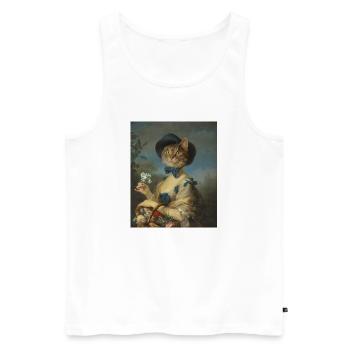 Catleen - Men's Premium Organic Tank Top - white - Front - Michal (187cm)