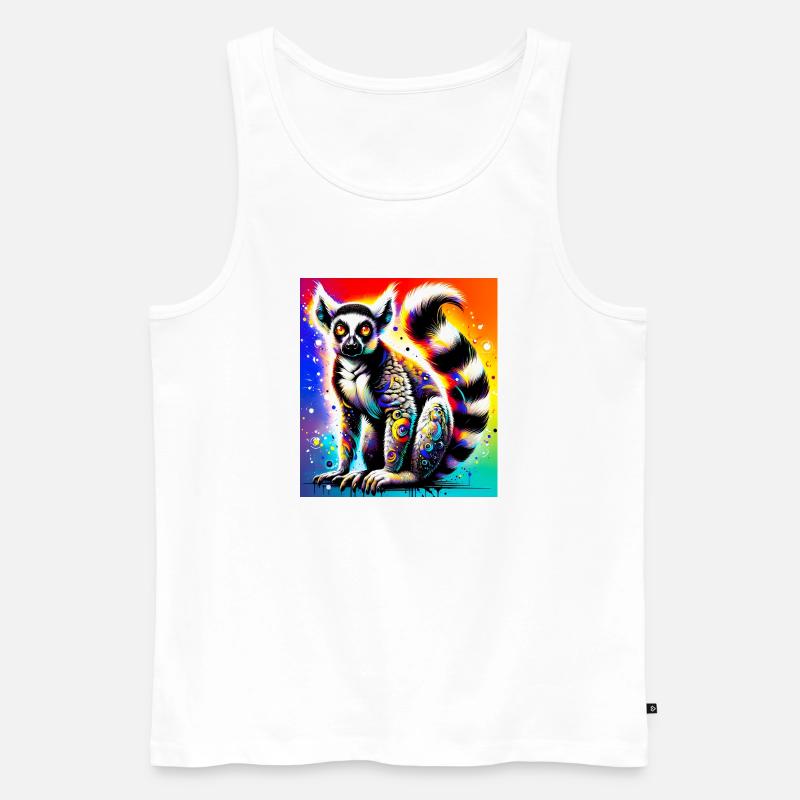 Lemur - Männer Premium Bio Tank Top - Weiß