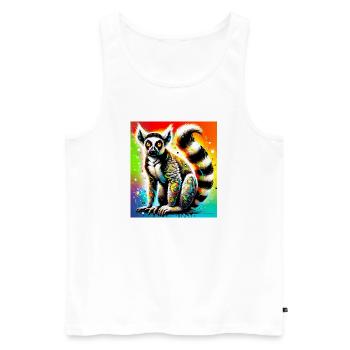 Lémurien - Débardeur bio Premium Homme - blanc - Devant - Michal (187cm)