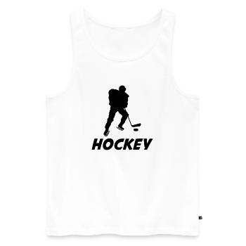 Hockey - Men's Premium Organic Tank Top - white - Front - Michal (187cm)