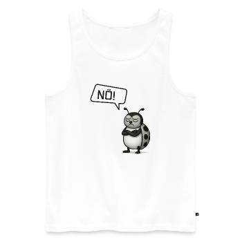 Nö! Marienkäfer – Der Glücksbringer sagt Nein - Männer Premium Bio Tank Top - Weiß - Vorne - Michal (187cm)