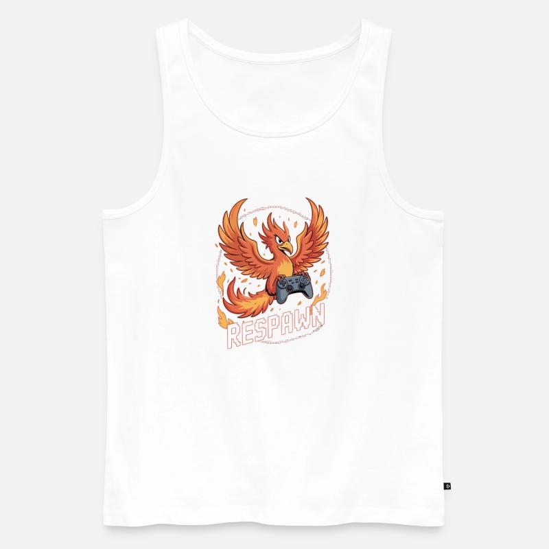 Phönix Controller Respawn - Männer Premium Bio Tank Top - Weiß