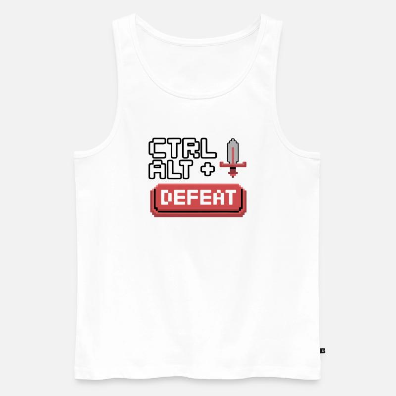 Strg Alt Entfernen Pixel Design - Männer Premium Bio Tank Top - Weiß