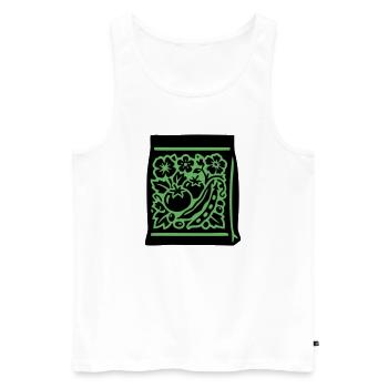 Seeds Bag Tomatoes Vegetables - Men's Premium Organic Tank Top - white - Front - AI Model Male 178 light (178cm)