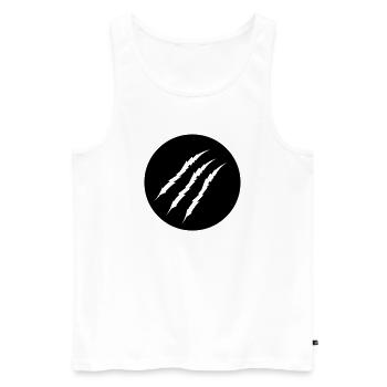 claw - Men's Premium Organic Tank Top - white - Front - AI Model Male 178 light (178cm)