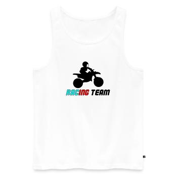 Racing Neon Typo Sprint - Männer Premium Bio Tank Top - Weiß - Vorne - AI Model Male 178 light (178cm)
