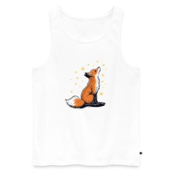 Renard et étoiles - Débardeur bio Premium Homme - blanc - Devant - Michal (187cm)