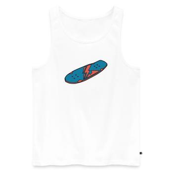 Skateboard Deck Urban Street - Männer Premium Bio Tank Top - Weiß - Vorne - AI Model Male 178 light (178cm)