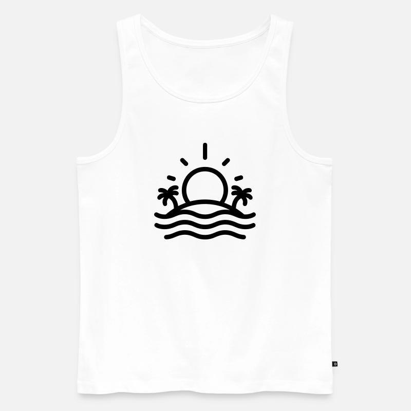 Sonnenstrand - Männer Premium Bio Tank Top - Weiß