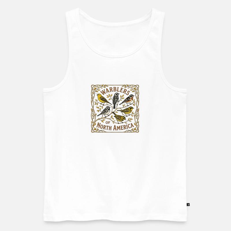 Vögel - Männer Premium Bio Tank Top - Weiß