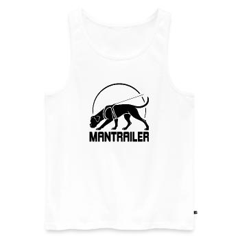 Boxer MANTRAILER Chiens de recherche Chiens Wilsigns - Débardeur bio Premium Homme - blanc - Devant - AI Model Male 178 light (178cm)