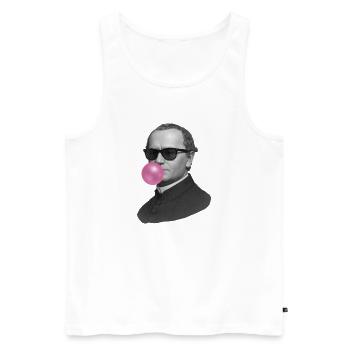 Gregor Mendel Chewing Gum - Men's Premium Organic Tank Top - white - Front - AI Model Male 178 light (178cm)